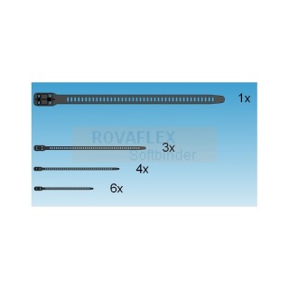 GrößenMix (S) ROVAFLEX Softbinder schwarz Doppelbindung